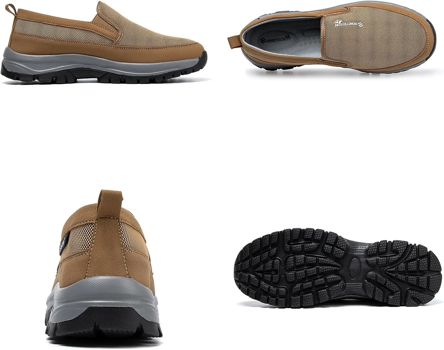 Tongzone Men's Slip On Walking Shoes Mesh Lightweight Casual Work Loafer Sneakers
