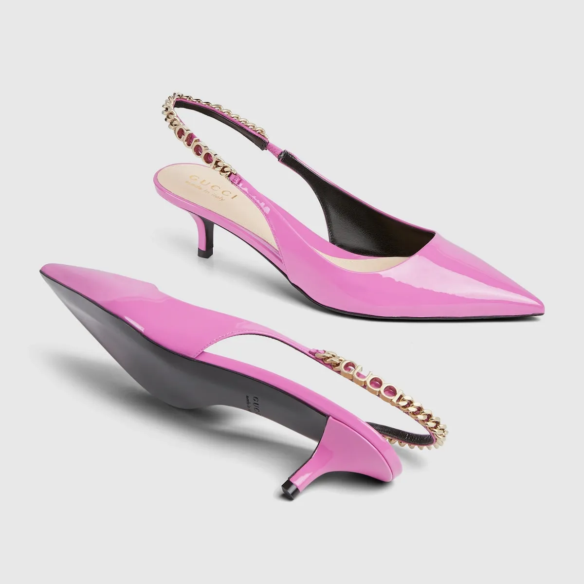 Women elastic slingback pump