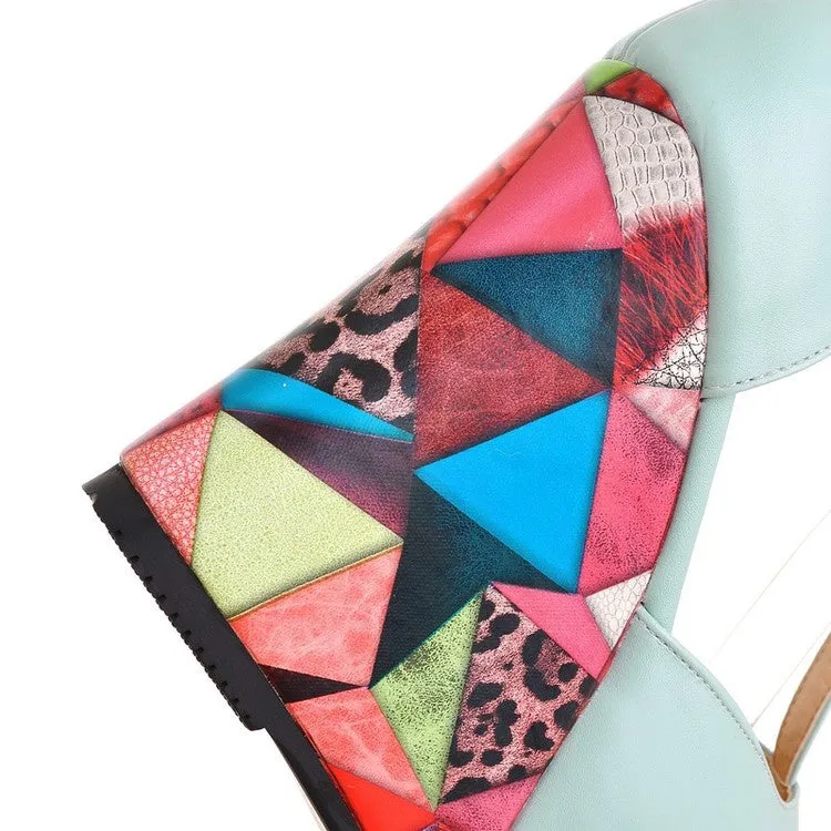 Women's T Strap Platform Wedges High Heel Sandals